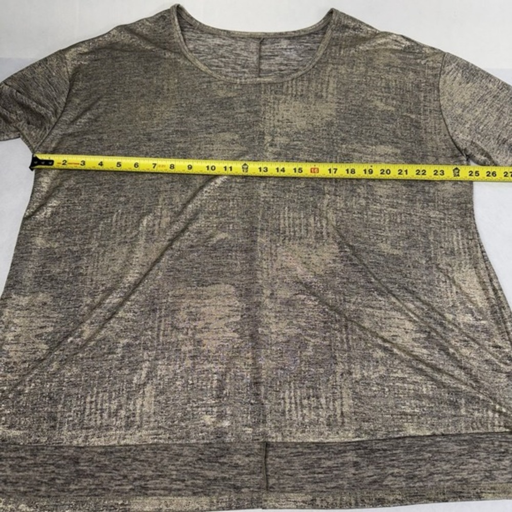 Lane Bryant Plus 18 / 20 Metallic Gold/Black Long Sleeve Scoop Neck Tunic Top‎ - Picture 11 of 12
